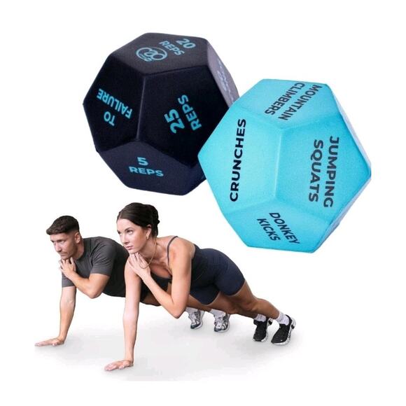 Fitness Mad 12 Sided Exercise Dice for Full Body Training, Cardio & HIIT, Ideal - Picture 1 of 6